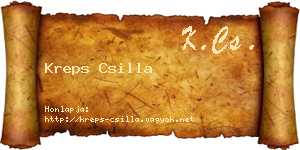 Kreps Csilla névjegykártya